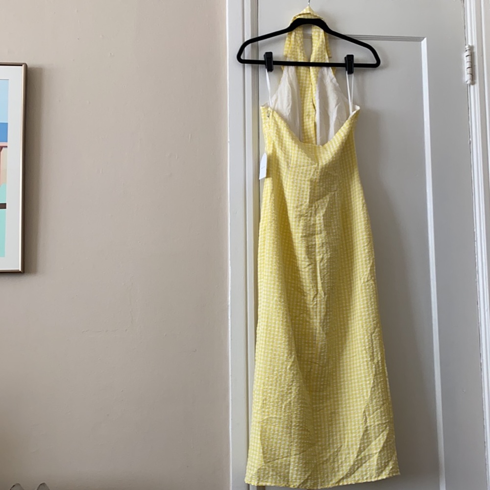 NWT Song of Style Celia yellow gingham maxi dress - Picture 7 of 13